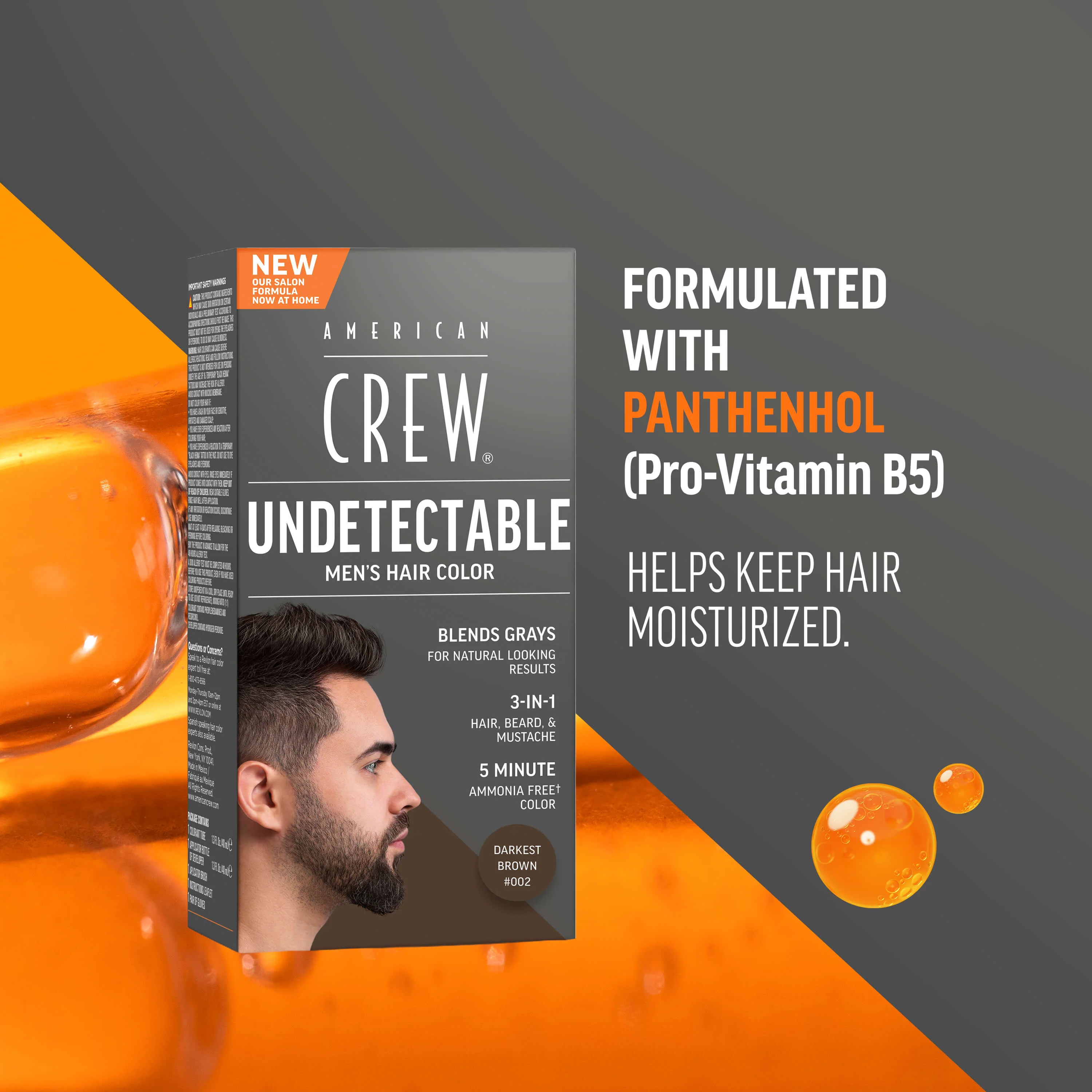 Undetectable Hair Color for Men Darkest Brown #002 - Image 3