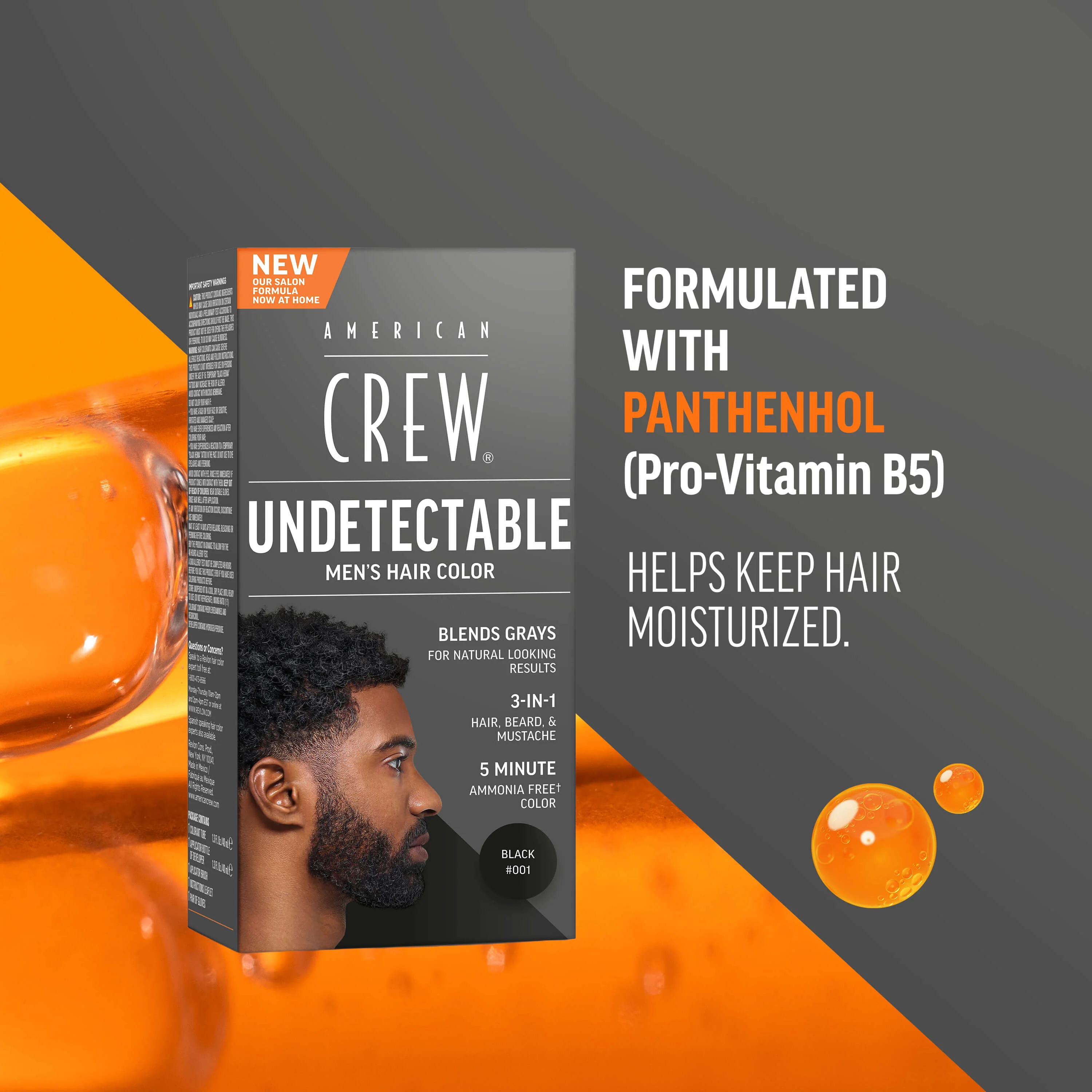Undetectable Hair Color for Men Jet Black #001 - Image 3