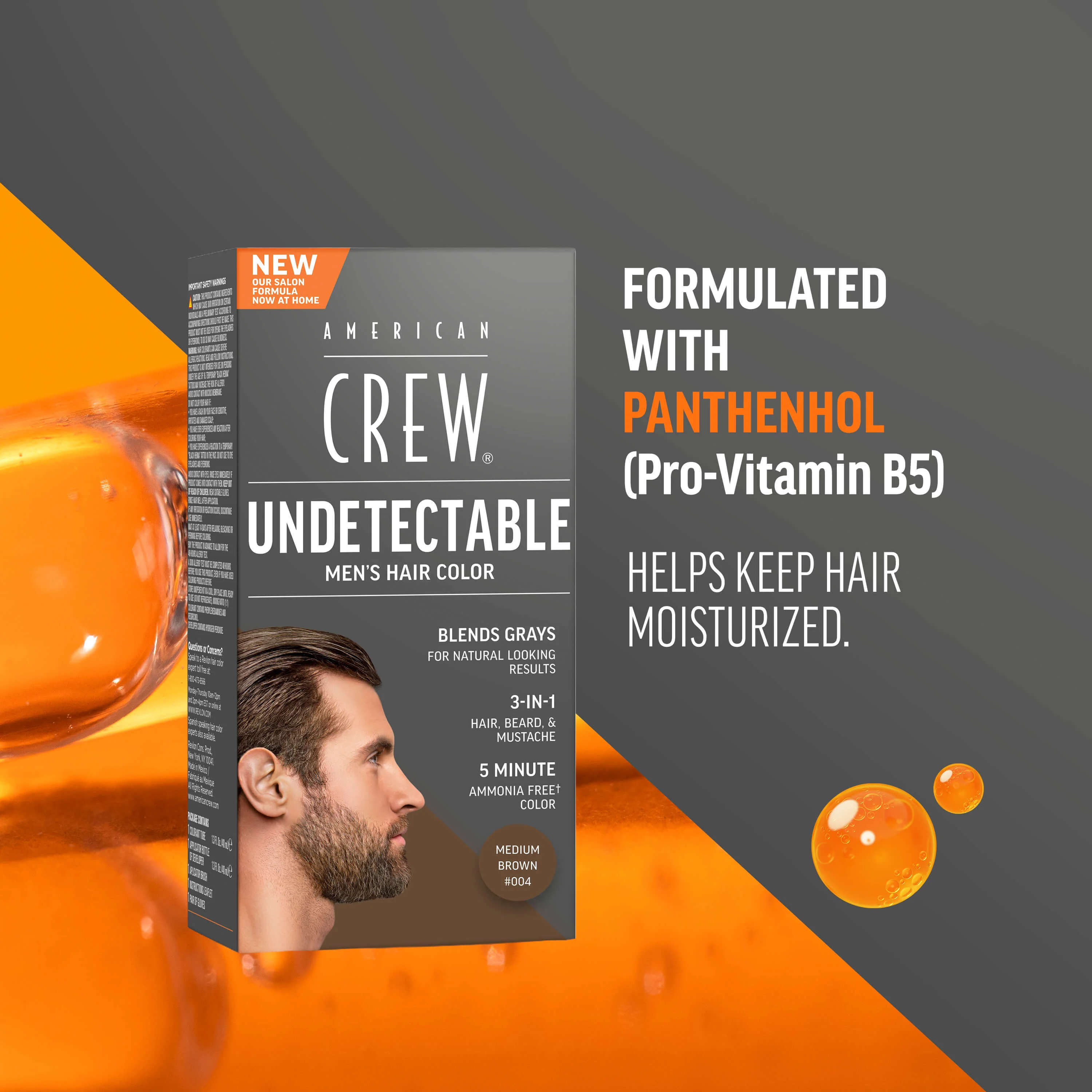 Undetectable Hair Color for Men Medium Brown #004 - Image 3